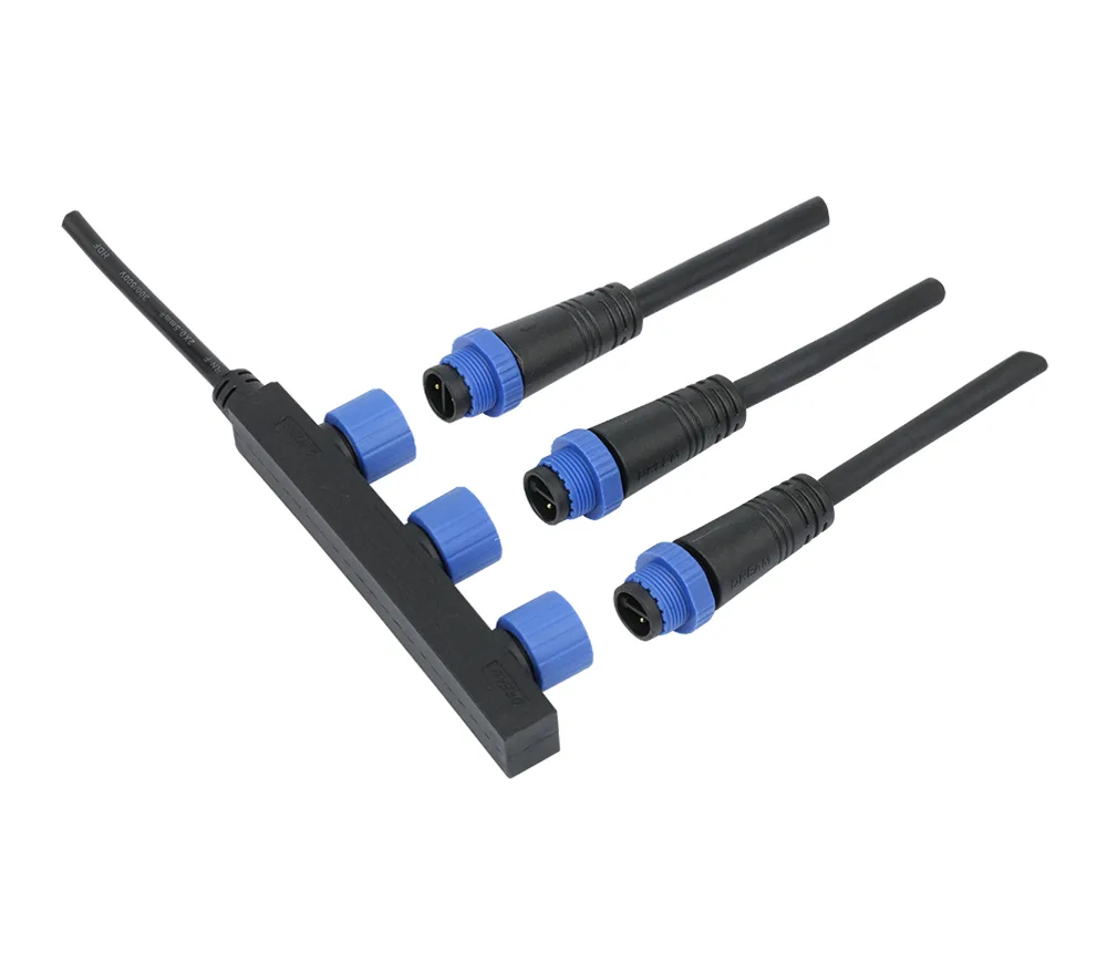 Đầu nối cáp nối 2 Pin chống nước M15 F IP68 cho đèn ngoài trời